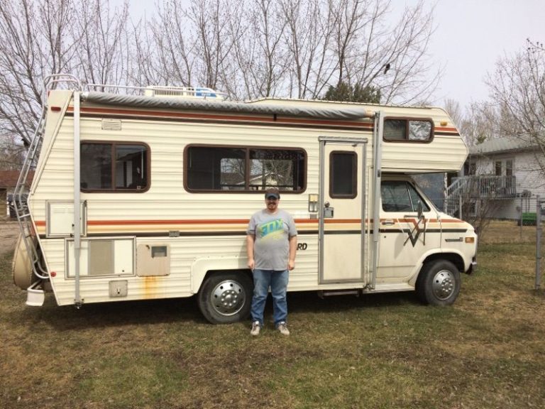 Bonnyville Bruce Alberta In front of new motor home